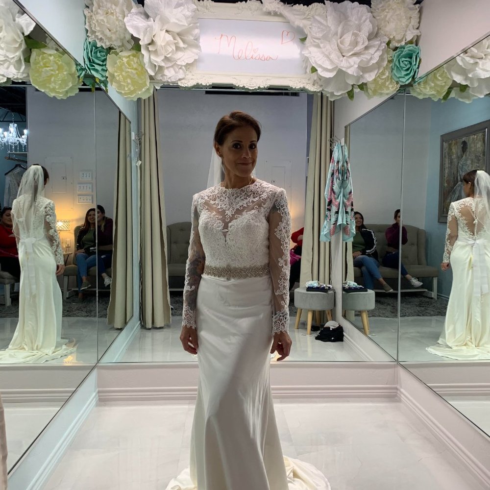 Allure Romance Wedding White Lace Dress - Picture 16 of 16